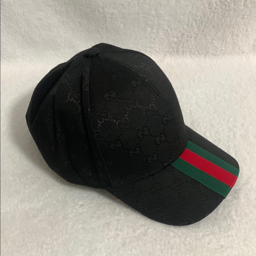 Gucci Black Cap with Gold Details